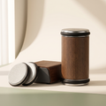 The rolling knife sharpener set: wooden roller, magnetic angle block and two diamond discs